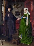 Jan Van Eyck Portret van Giovanni Arnolfini en zijn vrouw painting